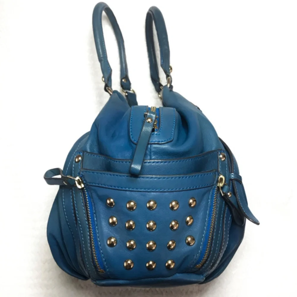 Auc Hype Studs Hobo soft Leather Shoulder Bag